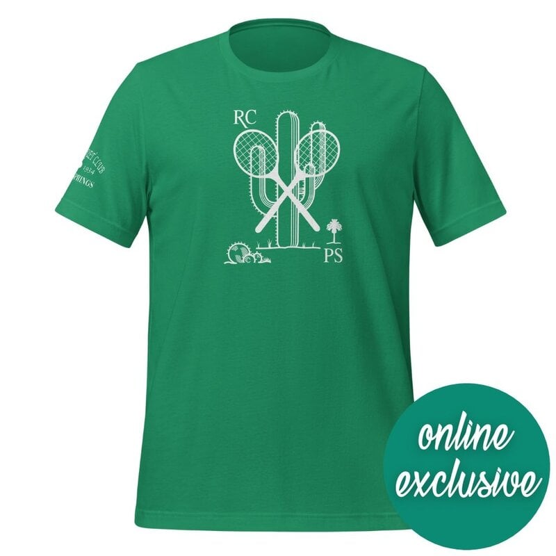 Peepa's Racquet Club Logo Green Unisex Graphic Tee