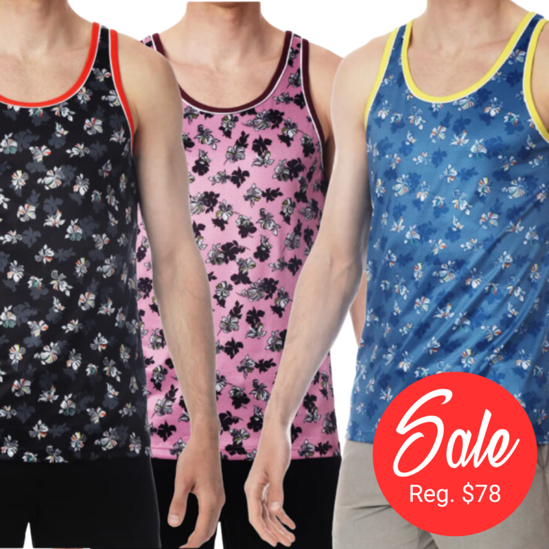 Parke & Ronen Patrick Floral Printed Mesh Tank Top