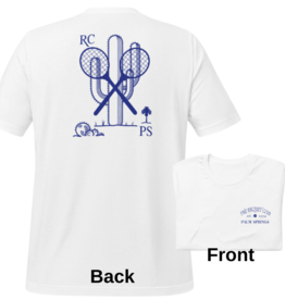 Peepa's Racquet Club 2.0 Blue on White Unisexy Graphic Tee