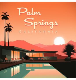 Deven & Ned Palm Springs Orange Sunset Sticker