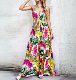Miss Sparkling Multi Color Maxi Dress
