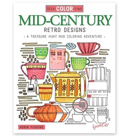 Wellspring Seek & Find Midcentury Retro Designs Coloring Book
