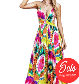 Miss Sparkling Multi Color Maxi Dress