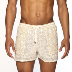 Parke & Ronen Solid Sequin Short