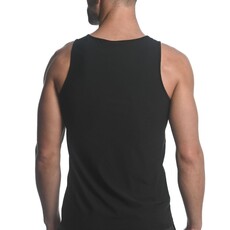 ST33LE BlackTextured Stretch Mesh Performance Singlet ST-279