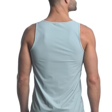 ST33LE (Steele) Blue Haze Textured Stretch Mesh Performance Singlet ST-279