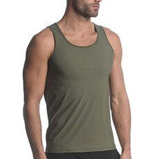 ST33LE (Steele) Olive Textured Stretch Mesh Performance Singlet ST-279