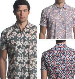 Postmarc Printed Cotton Tencel Short Sleeves Woven Shirt