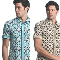 Postmarc Printed Performance Short Sleeves Stretch Shirt