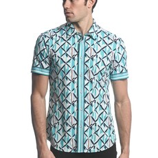 Postmarc Printed Performance Short Sleeves Stretch Shirt