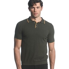 Postmarc Boucle 3-Button Knit Polo With Tipping