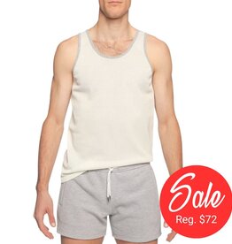 Parke & Ronen Chantilly White Steadfast Mesh Tank Top