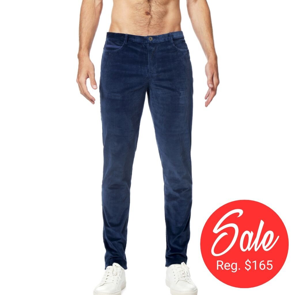 Parke & Ronen Corduroy Apollo Jeans - Blue Sapphire