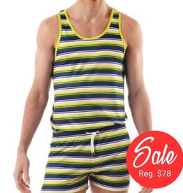 Parke & Ronen Olympian printed mesh tank top