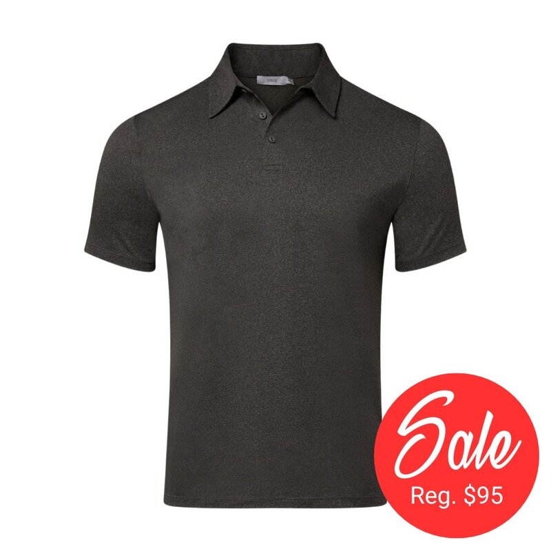 Onia Everyday Polo - Dark Heather Gray