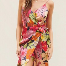 Dress Forum Riding Waves Midi Wrap Dress Hawaiian Garden