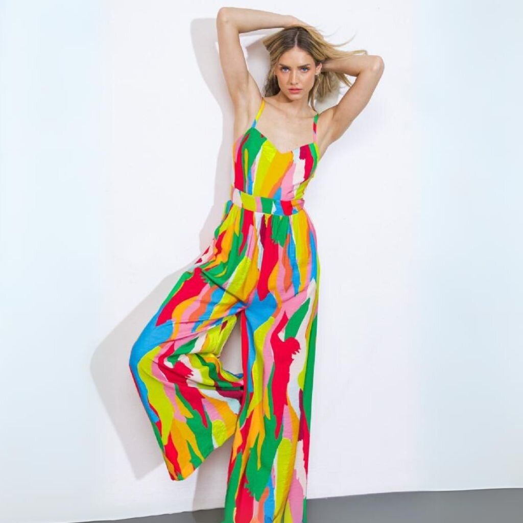 Flying Tomato Mulit-Color Summer Woven Jumpsuit