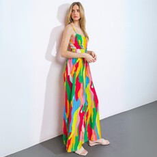 Flying Tomato Mulit-Color Summer Woven Jumpsuit