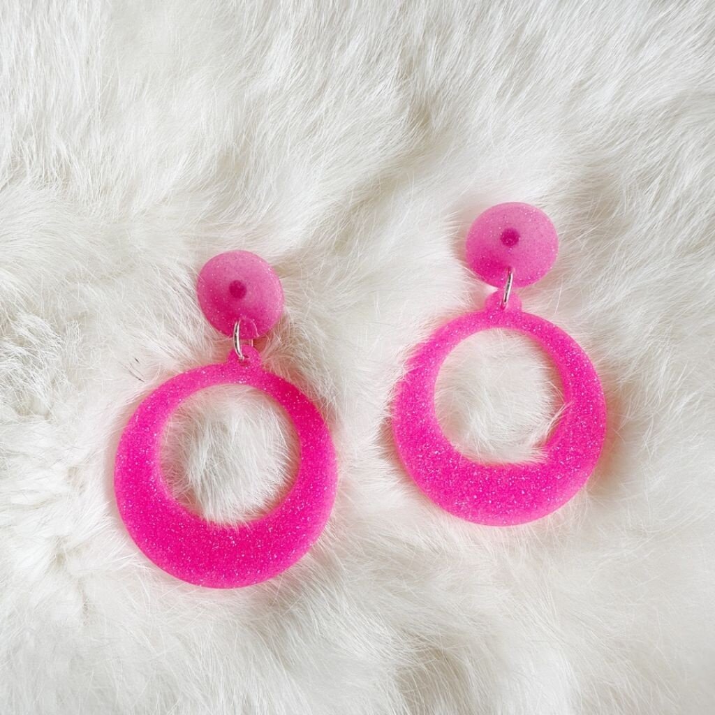 Coco's Musings Sunkissed Brigitte Bubblegum Glow Earrings