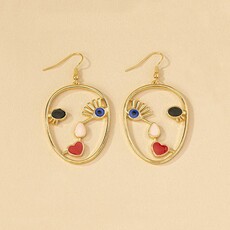 Peepa's Accessories Abstract Face Earrings