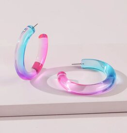 Peepa's Accessories Summer Vibes Acrylic  Hoop Earrings