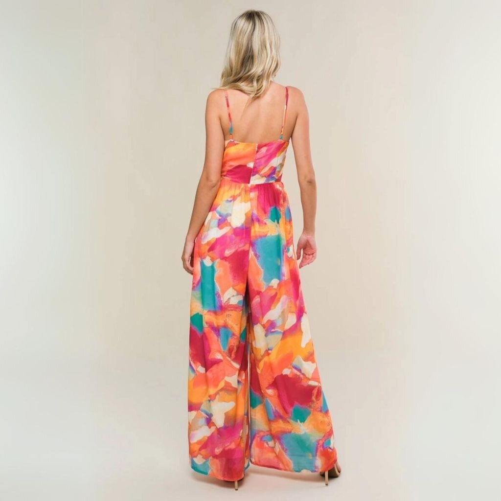 Flying Tomato Magenta Orange Summer Woven Jumpsuit