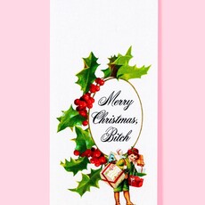 Bad Grandma HL Merry Christmas Bitch tea towel