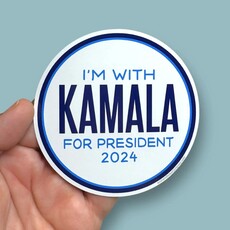 Anthem Sticker co I'm with Kamala for president sticker