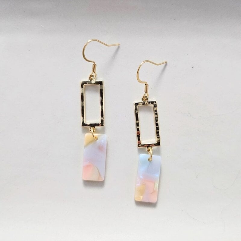 Spiffy & Splendid Pastel Rainbow Raya Earrings