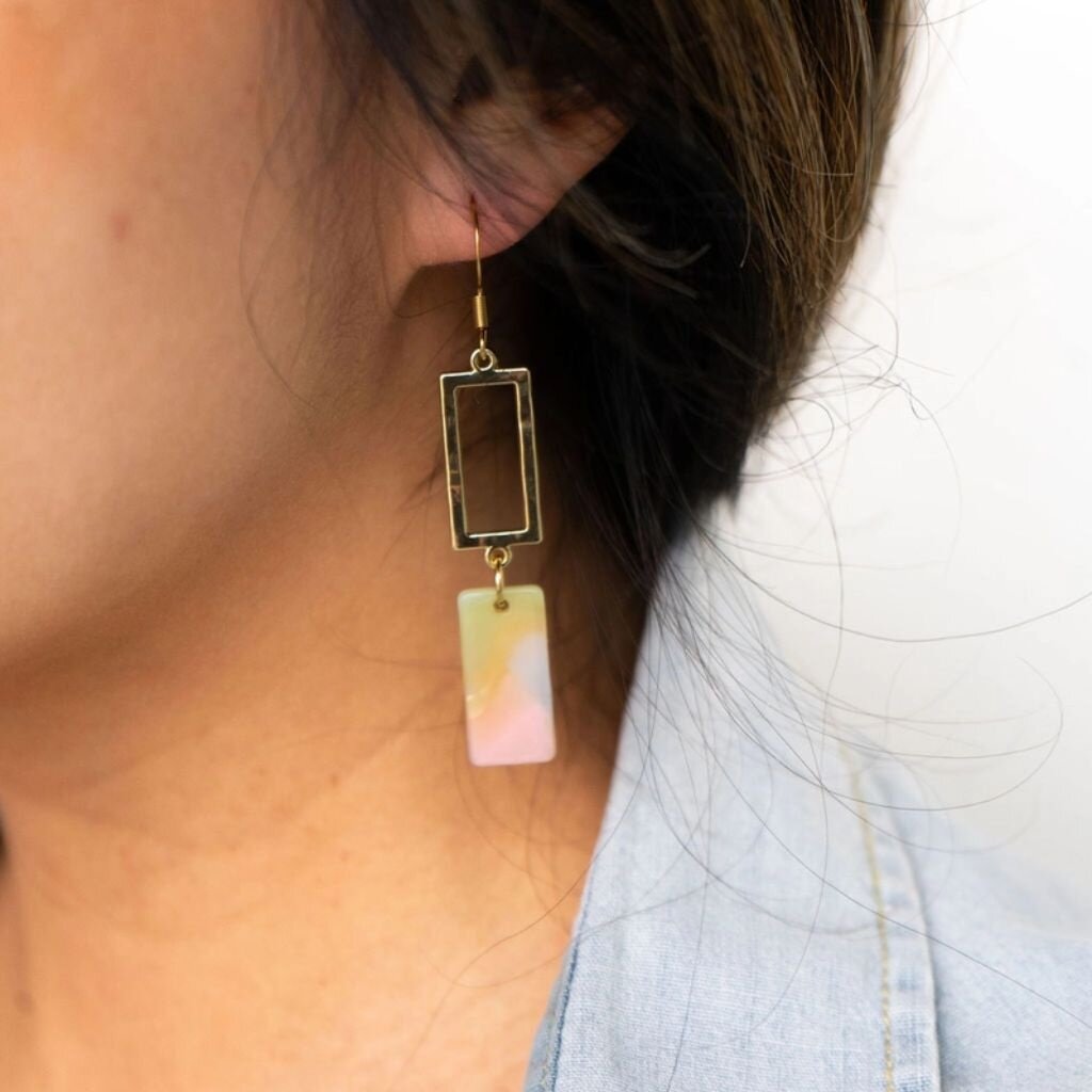 Spiffy & Splendid Raya Earrings Pastel Rainbow