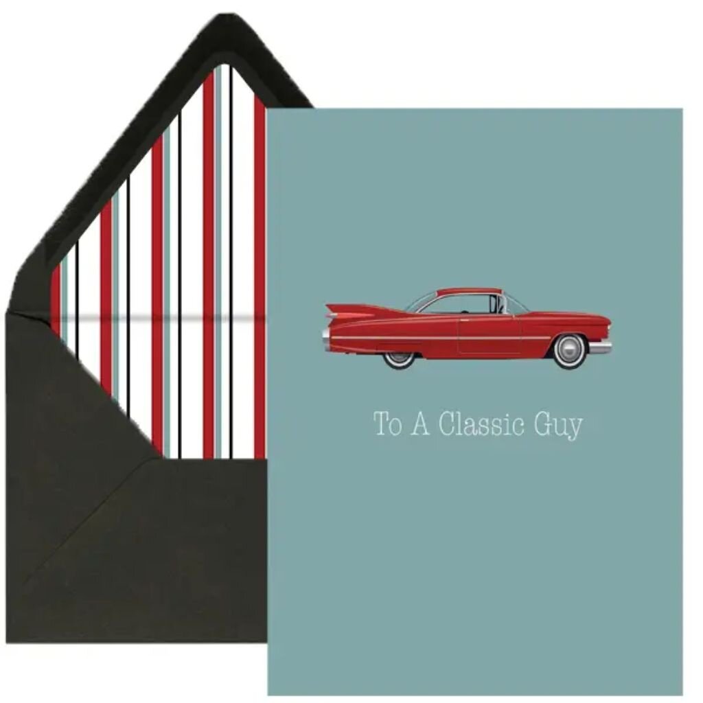 Mod Lounge Paper Co. Classic Car Greeting Card