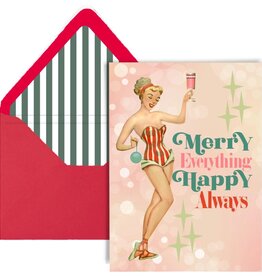 Mod Lounge Paper Co. Merry Everything Happy Always Retro Greeting Card