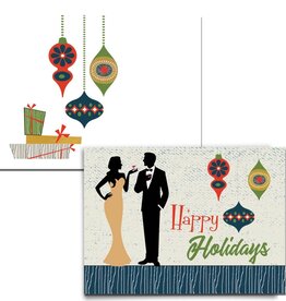 Mod Lounge Paper Co. Swanky Couple Mid Century Modern Holiday Cards Boxed Set