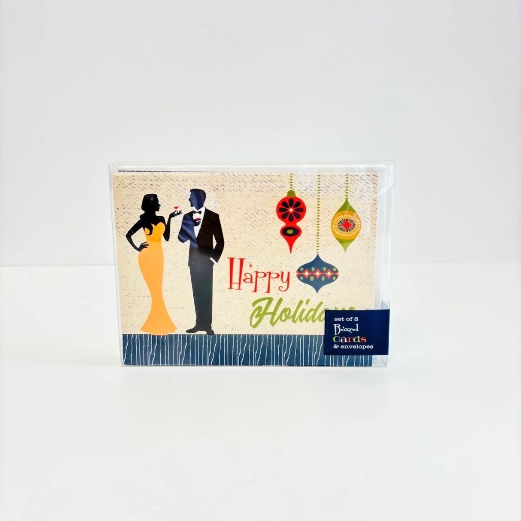 Mod Lounge Paper Co. Swanky Couple Mid Century Modern Holiday Cards Boxed Set