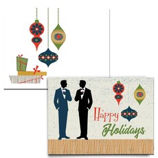 Mod Lounge Paper Co. Swanky Males Mid Century Retro Holiday Cards Boxed Set