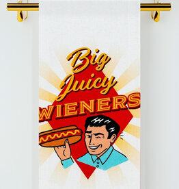 Bad Grandma Big Juicy Wieners tea towel