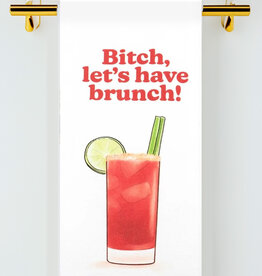 Bad Grandma Bitch, Let's Have Brunch tea towel