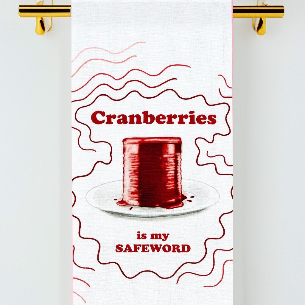 Bad Grandma FALL Cranberries Are My Safe Word Tea Towel