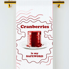 Bad Grandma FALL Cranberries Are My Safe Word Tea Towel