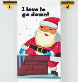 Bad Grandma HL I Love to go Down Tea Towel