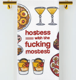 Bad Grandma FALL Hostess with the Fucking Mostest Tea Towel