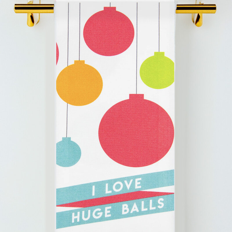 Bad Grandma HL I love huge balls teal towel