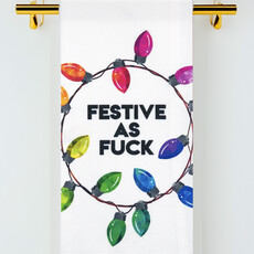 Bad Grandma HL Festive as fuck tea towel