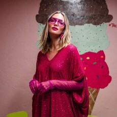 Jennafer Grace Flamingo Sequin Caftan