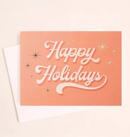 Sunshine Studios Happy Holidays Peach Card