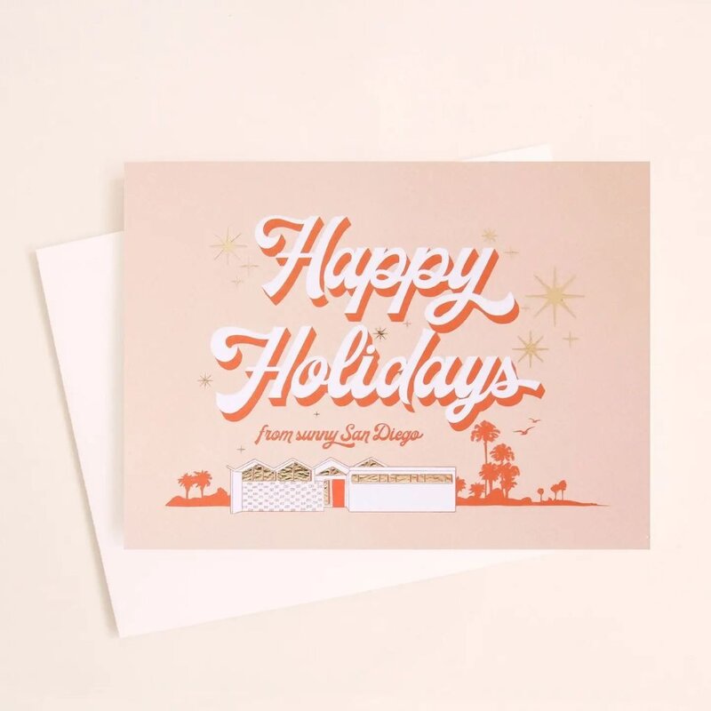 Sunshine Studios Happy Holidays Sunny San Diego Card