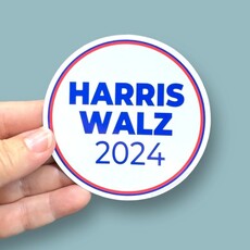 Anthem Sticker co Harris Walz 2024 Round Sticker