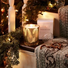 Thymes Frasier Fir Gold Pine Needle Poured Candle 13oz