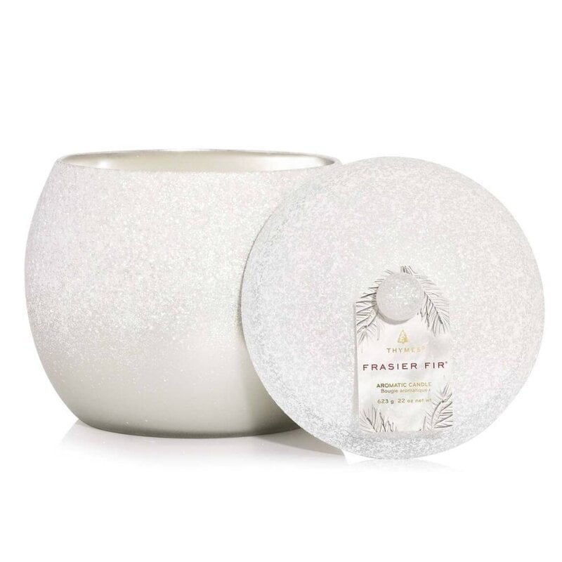 Thymes Frasier Fir Flocked 22oz Novelty Candle