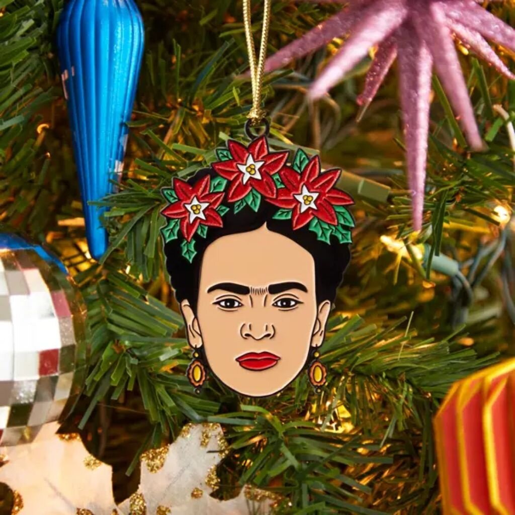 The Found Arista Mexicana Frida Kahlo Enamel Ornament